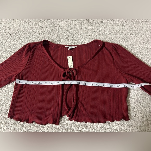 Speechless Burgundy Ribbed cardigan - Picture 5 of 7